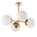 Dainolite Canada - Four Light Chandelier - Dayana - Aged Brass- Union Lighting Luminaires Decor