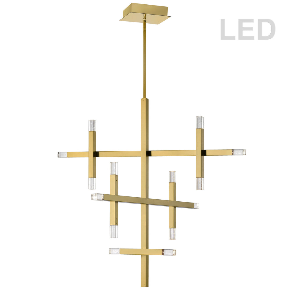 Dainolite Canada - LED Chandelier - Francesca - Aged Brass- Union Lighting Luminaires Decor