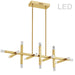 Dainolite Canada - LED Chandelier - Francesca - Aged Brass- Union Lighting Luminaires Decor