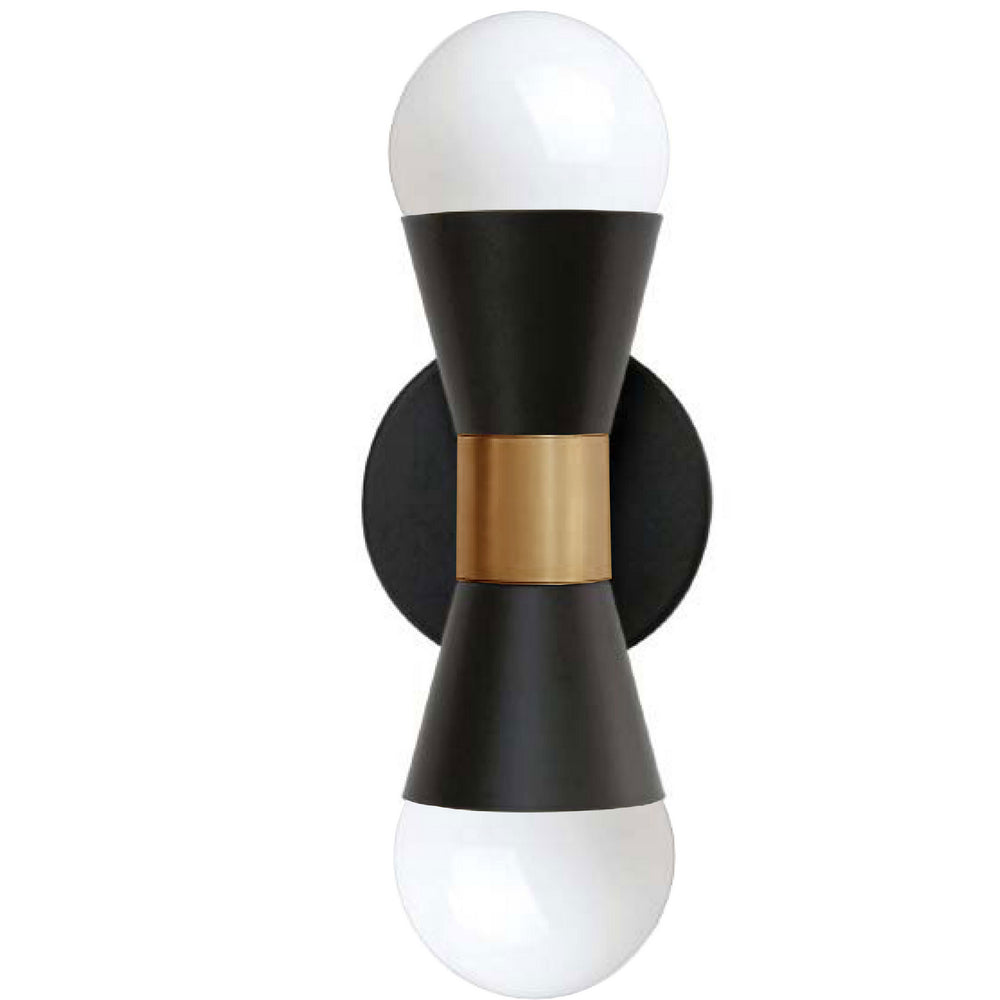 Dainolite Canada - Two Light Wall Sconce - Fortuna - Black- Union Lighting Luminaires Decor