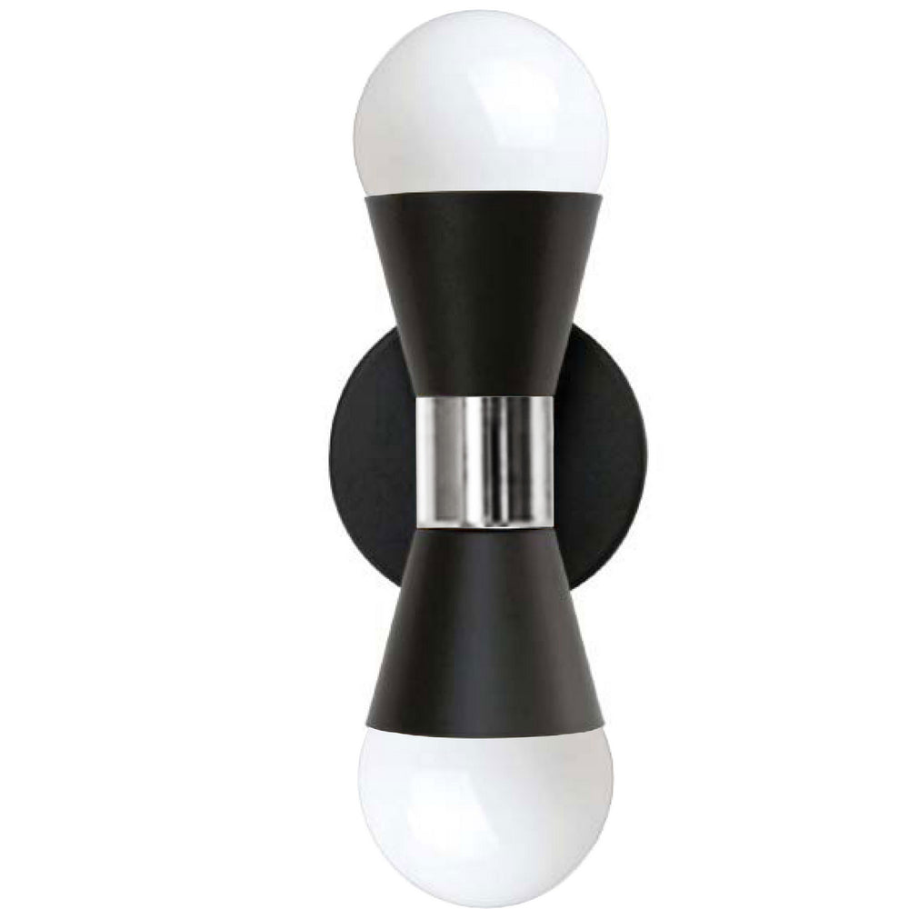 Dainolite Canada - Two Light Wall Sconce - Fortuna - Black- Union Lighting Luminaires Decor