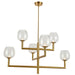 Dainolite Canada - Six Light Chandelier - Nora - Aged Brass- Union Lighting Luminaires Decor