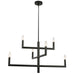 Dainolite Canada - Six Light Chandelier - Nora - Black- Union Lighting Luminaires Decor