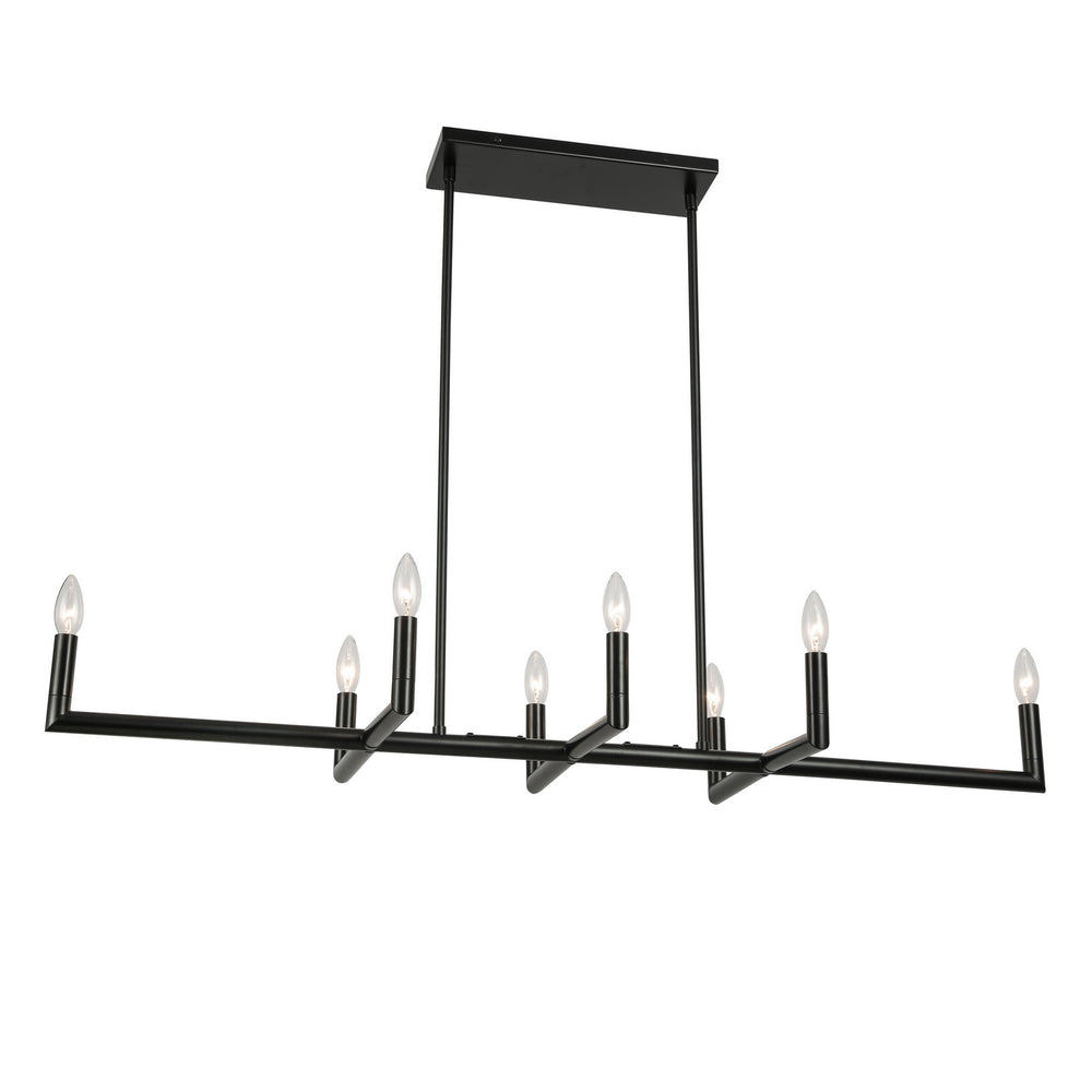 Dainolite Canada - Eight Light Chandelier - Nora - Black- Union Lighting Luminaires Decor