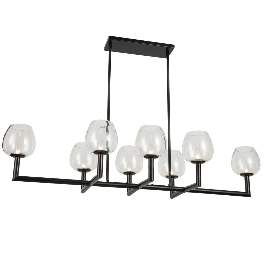 Dainolite Canada - Eight Light Chandelier - Nora - Black- Union Lighting Luminaires Decor
