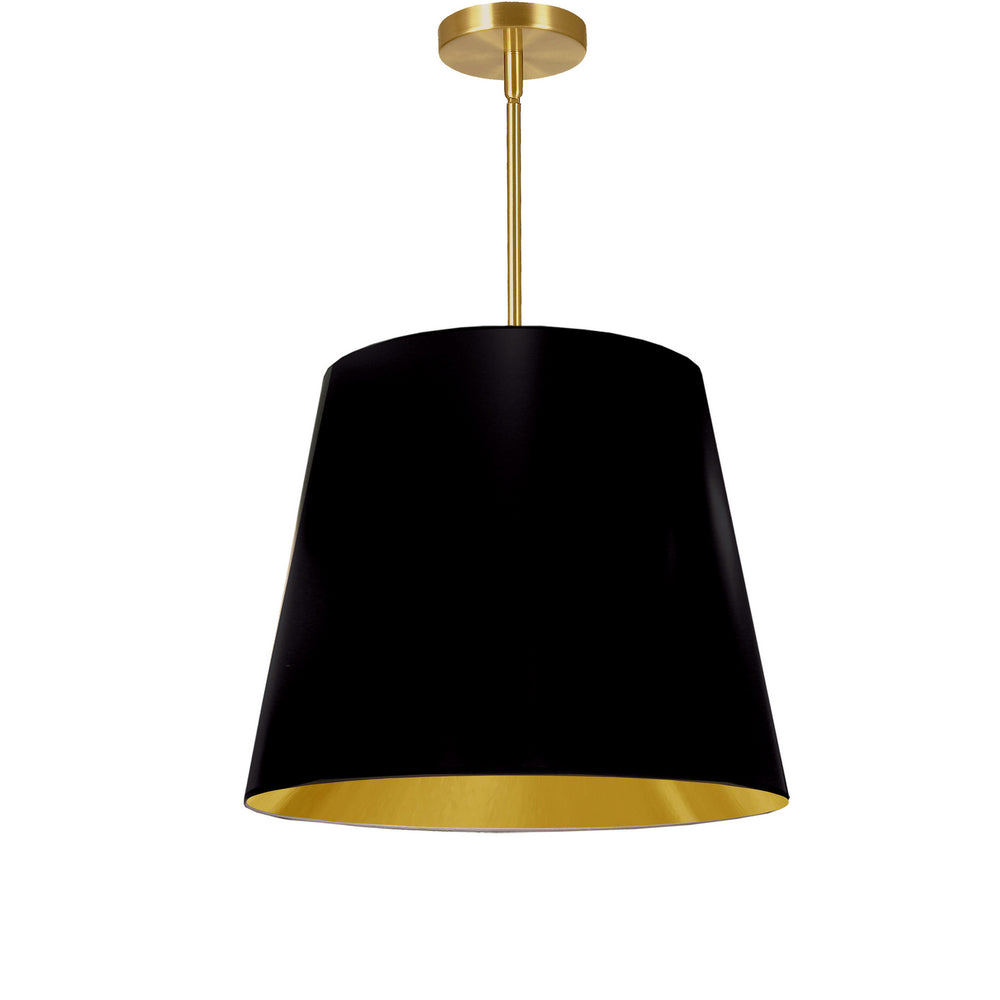 Dainolite Canada - One Light Pendant - Oversized Drum - Black- Union Lighting Luminaires Decor