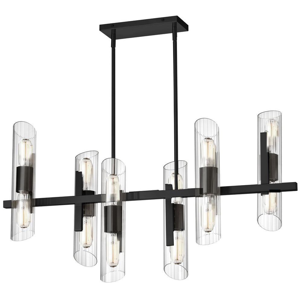Dainolite Canada - 12 Light Chandelier - Samantha - Black- Union Lighting Luminaires Decor