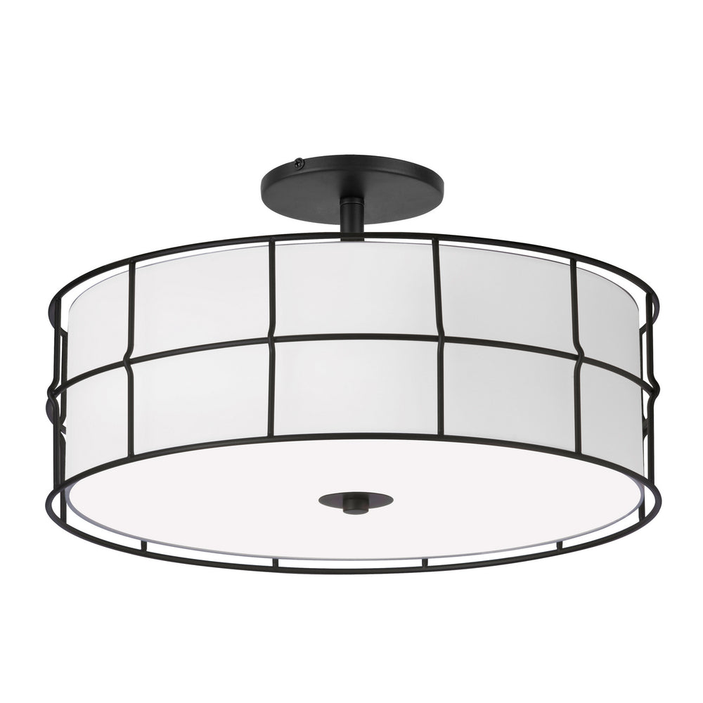 Dainolite Canada - Three Light Semi-Flush Mount - Alcala - Black- Union Lighting Luminaires Decor