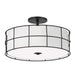 Dainolite Canada - Three Light Semi-Flush Mount - Alcala - Black- Union Lighting Luminaires Decor