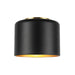 Dainolite Canada - One Light Flush Mount - Emilia - Black- Union Lighting Luminaires Decor