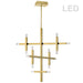 Dainolite Canada - LED Chandelier - Francesca - Aged Brass- Union Lighting Luminaires Decor