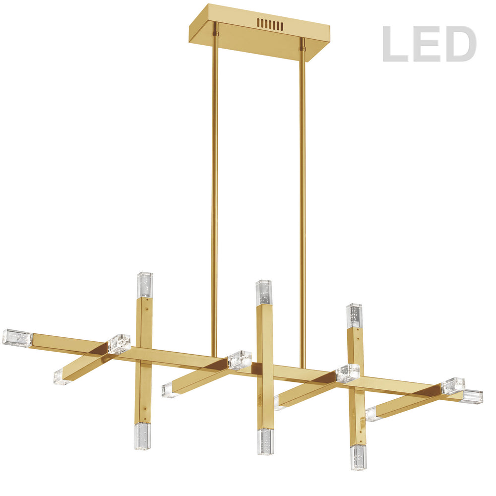 Dainolite Canada - LED Chandelier - Francesca - Aged Brass- Union Lighting Luminaires Decor