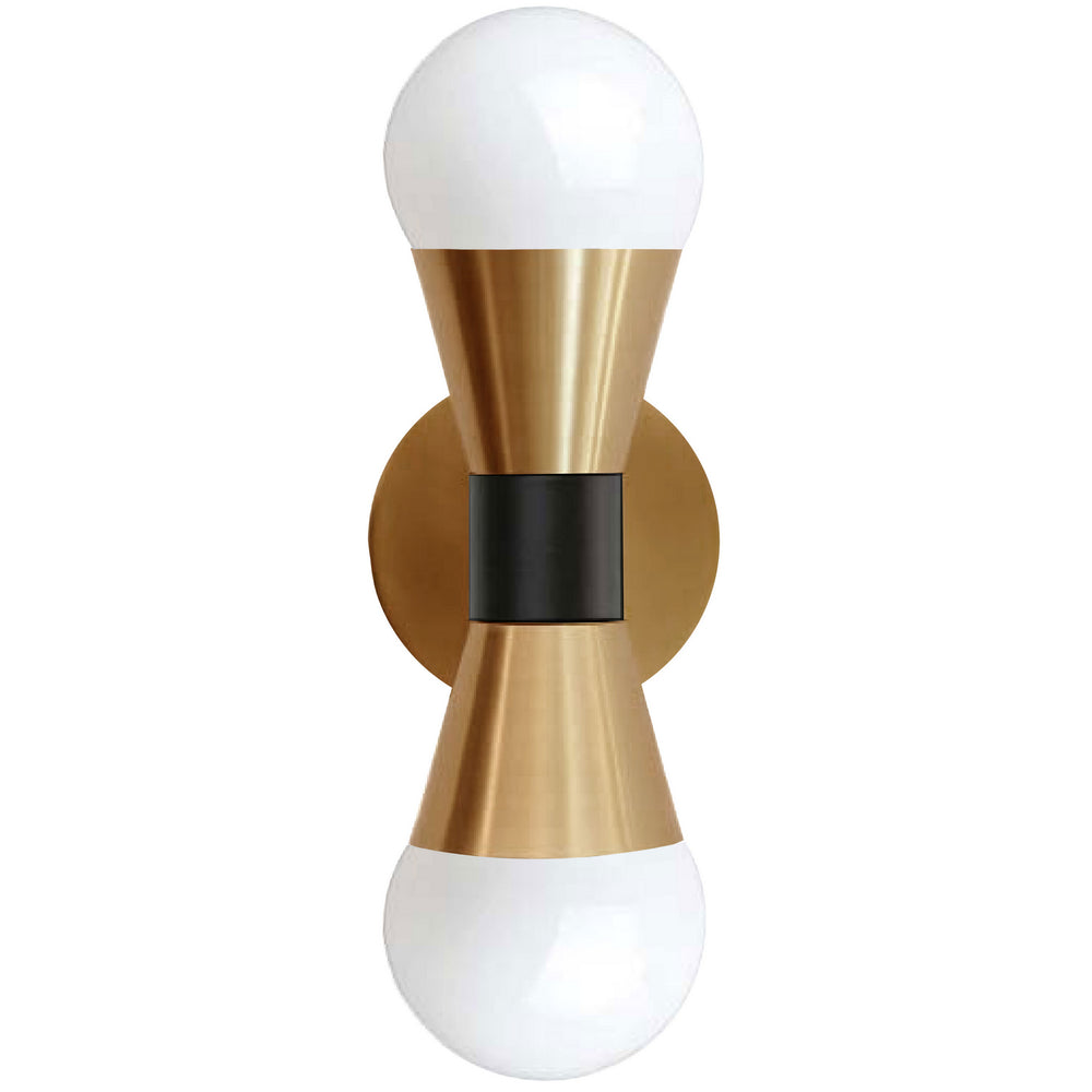 Dainolite Canada - Two Light Wall Sconce - Fortuna - Aged Brass- Union Lighting Luminaires Decor