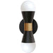 Dainolite Canada - Two Light Wall Sconce - Fortuna - Black- Union Lighting Luminaires Decor