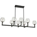 Dainolite Canada - Eight Light Chandelier - Nora - Black- Union Lighting Luminaires Decor
