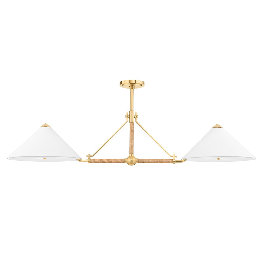 Hudson Valley Canada - Four Light Island Pendant - Williamsburg - Aged Brass- Union Lighting Luminaires Decor