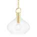 Hudson Valley Canada - One Light Pendant - Lina - Aged Brass- Union Lighting Luminaires Decor