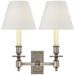 Visual Comfort Signature Canada - Two Light Wall Sconce - French Library - Antique Nickel- Union Lighting Luminaires Decor