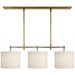 Visual Comfort Signature Canada - Three Light Billiard Pendant - Bryant - Hand-Rubbed Antique Brass- Union Lighting Luminaires Decor