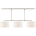 Visual Comfort Signature Canada - Three Light Billiard Pendant - Bryant - Antique Nickel- Union Lighting Luminaires Decor