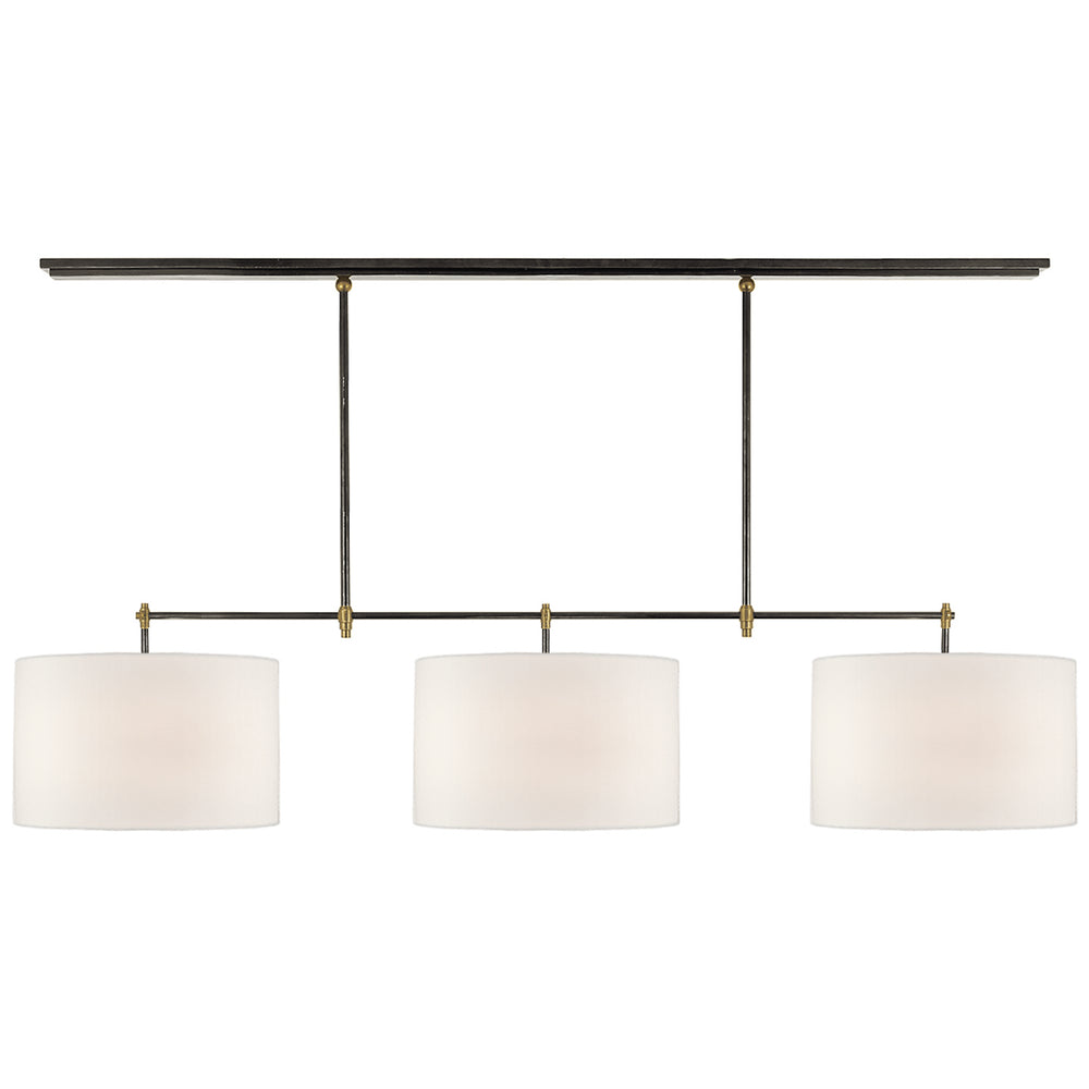 Visual Comfort Signature Canada - Three Light Billiard Pendant - Bryant - Bronze and Hand-Rubbed Antique Brass- Union Lighting Luminaires Decor
