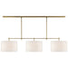 Visual Comfort Signature Canada - Three Light Billiard Pendant - Bryant - Hand-Rubbed Antique Brass- Union Lighting Luminaires Decor