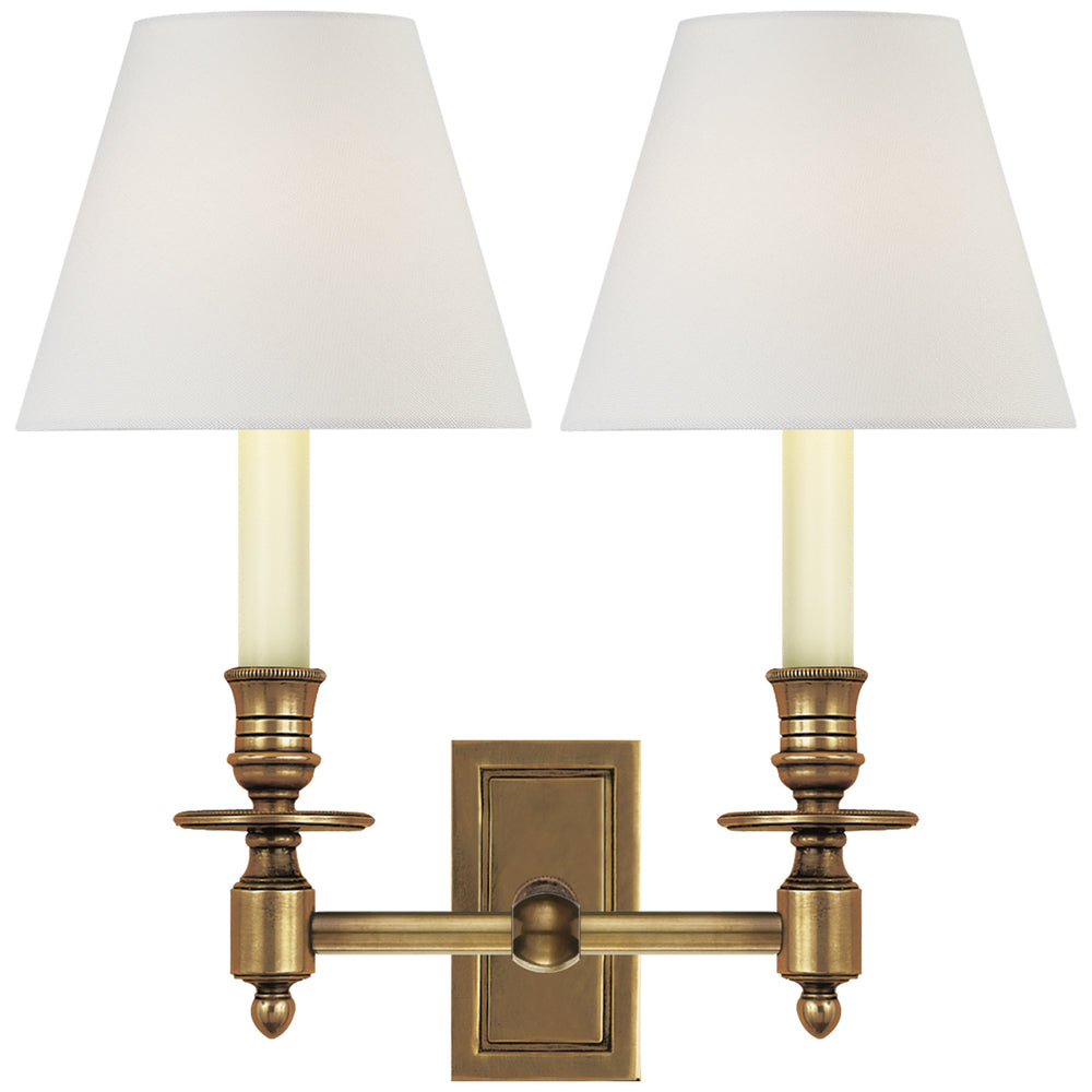 Visual Comfort Signature Canada - Two Light Wall Sconce - French Library - Hand-Rubbed Antique Brass- Union Lighting Luminaires Decor
