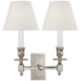 Visual Comfort Signature Canada - Two Light Wall Sconce - French Library - Polished Nickel- Union Lighting Luminaires Decor