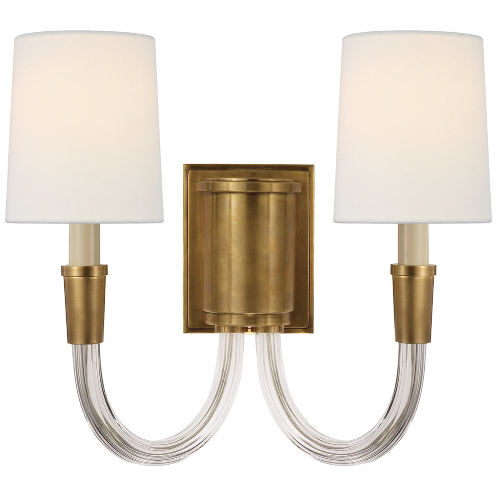 Visual Comfort Signature Canada - Two Light Wall Sconce - Vivian - Hand-Rubbed Antique Brass- Union Lighting Luminaires Decor