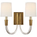 Visual Comfort Signature Canada - Two Light Wall Sconce - Vivian - Hand-Rubbed Antique Brass- Union Lighting Luminaires Decor