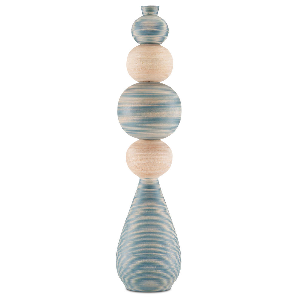 Currey and Company - Vase - Ringling - Blue/Natural- Union Lighting Luminaires Decor