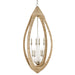 Currey and Company - Eight Light Chandelier - Menorca - Natural/Contemporary Silver Leaf/Smokewood- Union Lighting Luminaires Decor
