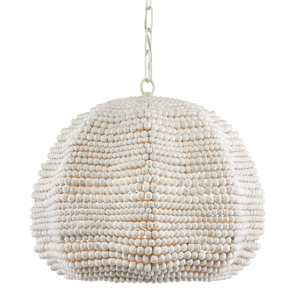 Currey and Company - One Light Pendant - Octavia White Pendant - White/Whitewash- Union Lighting Luminaires Decor