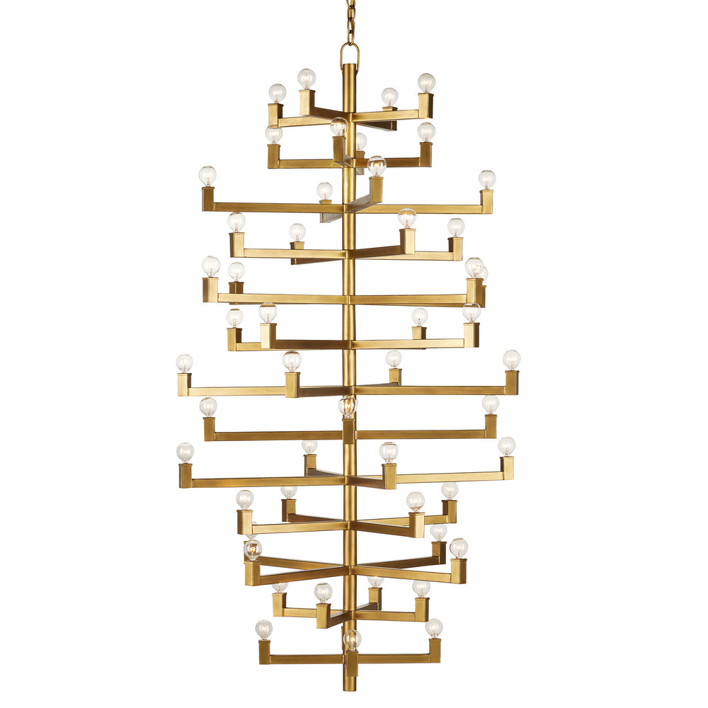 Currey and Company - 52 Light Chandelier - Andre - Brass- Union Lighting Luminaires Decor