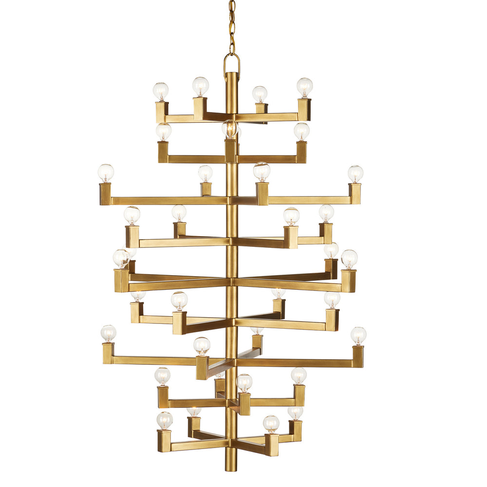 Currey and Company - 36 Light Chandelier - Andre - Brass- Union Lighting Luminaires Decor