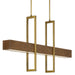 Currey and Company - LED Linear Chandelier - Tonbridge - Chestnut/Brass- Union Lighting Luminaires Decor