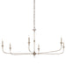 Currey and Company - Six Light Chandelier - Nottaway Collection - Champagne- Union Lighting Luminaires Decor