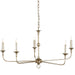 Currey and Company - Five Light Chandelier - Nottaway Collection - Champagne- Union Lighting Luminaires Decor