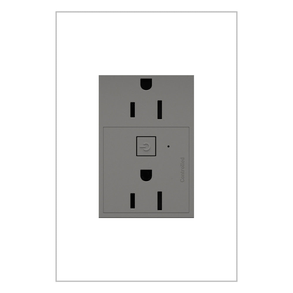 Legrand Canada - 15A Smart Outlet with Netatmo Plus-Size - Magnesium- Union Lighting Luminaires Decor