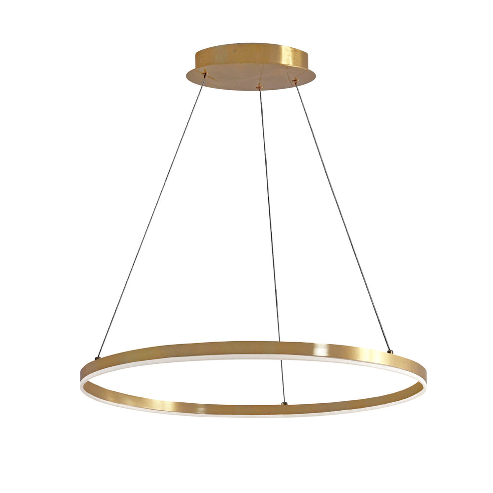 Dainolite Canada - LED Chandelier - Circulo - Aged Brass- Union Lighting Luminaires Decor