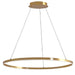 Dainolite Canada - LED Chandelier - Circulo - Aged Brass- Union Lighting Luminaires Decor