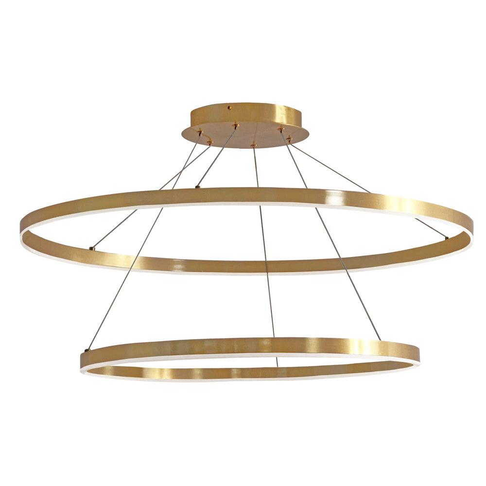 Dainolite Canada - LED Chandelier - Circulo - Aged Brass- Union Lighting Luminaires Decor