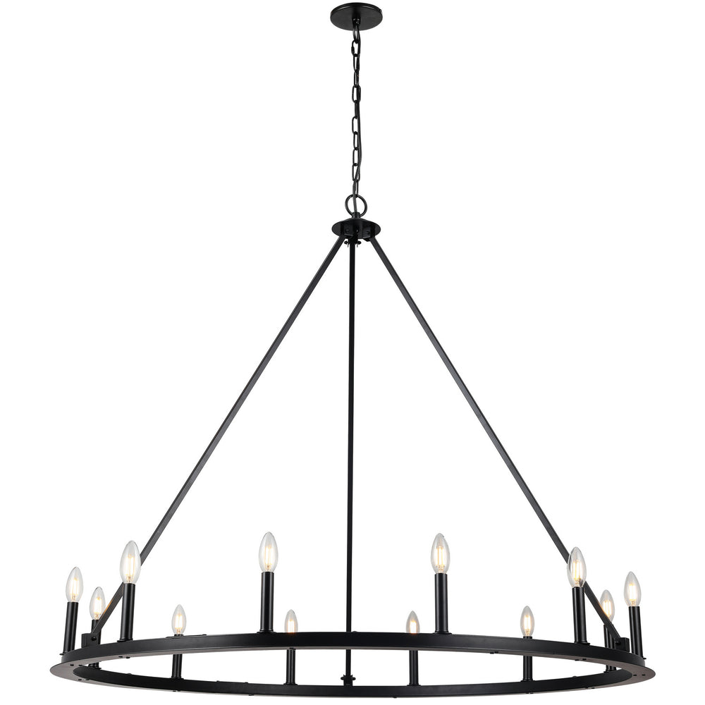 Dainolite Canada - 12 Light Chandelier - Colby - Black- Union Lighting Luminaires Decor