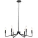 Dainolite Canada - Six Light Chandelier - Clayton - Black- Union Lighting Luminaires Decor
