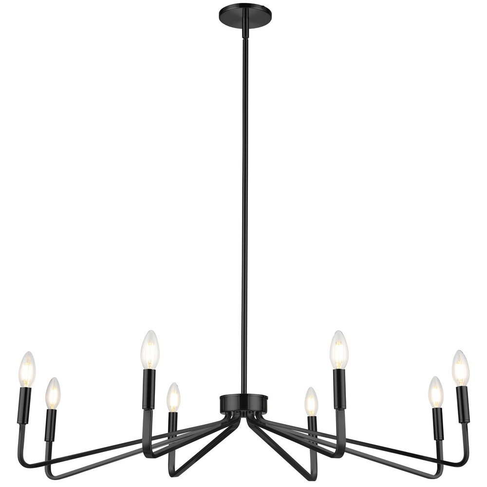 Dainolite Canada - Eight Light Chandelier - Clayton - Black- Union Lighting Luminaires Decor
