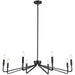 Dainolite Canada - Eight Light Chandelier - Clayton - Black- Union Lighting Luminaires Decor