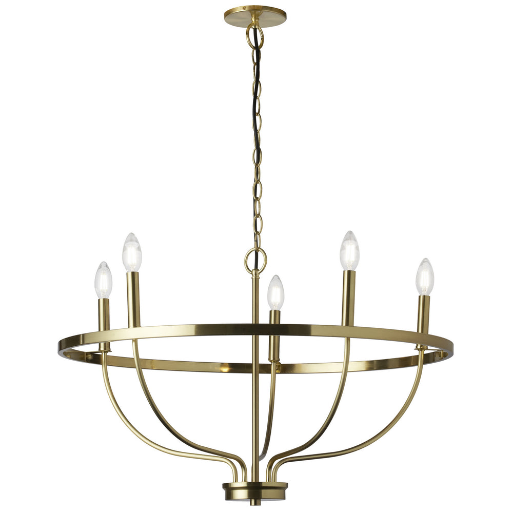 Dainolite Canada - Five Light Chandelier - Cesar - Aged Brass- Union Lighting Luminaires Decor