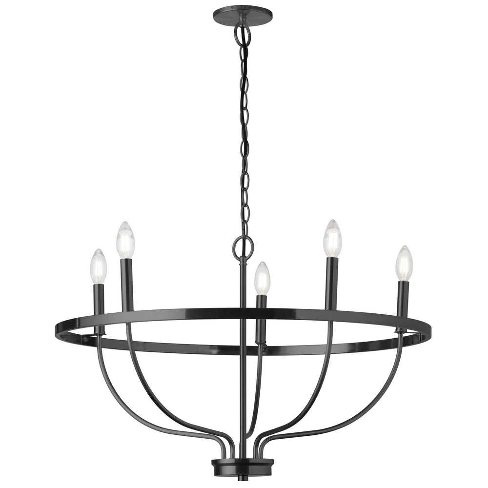 Dainolite Canada - Five Light Chandelier - Cesar - Black- Union Lighting Luminaires Decor