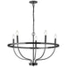 Dainolite Canada - Five Light Chandelier - Cesar - Black- Union Lighting Luminaires Decor