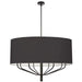 Dainolite Canada - Eight Light Chandelier - Eleanor - Black- Union Lighting Luminaires Decor